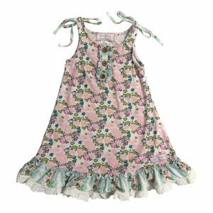 SweetHoney Floral Ruffle Twirl Sun Dress 3T EUC